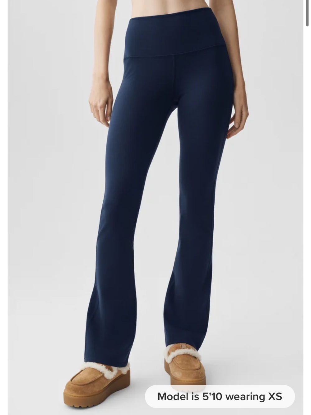 Alo Navy 7/8 flare leggings